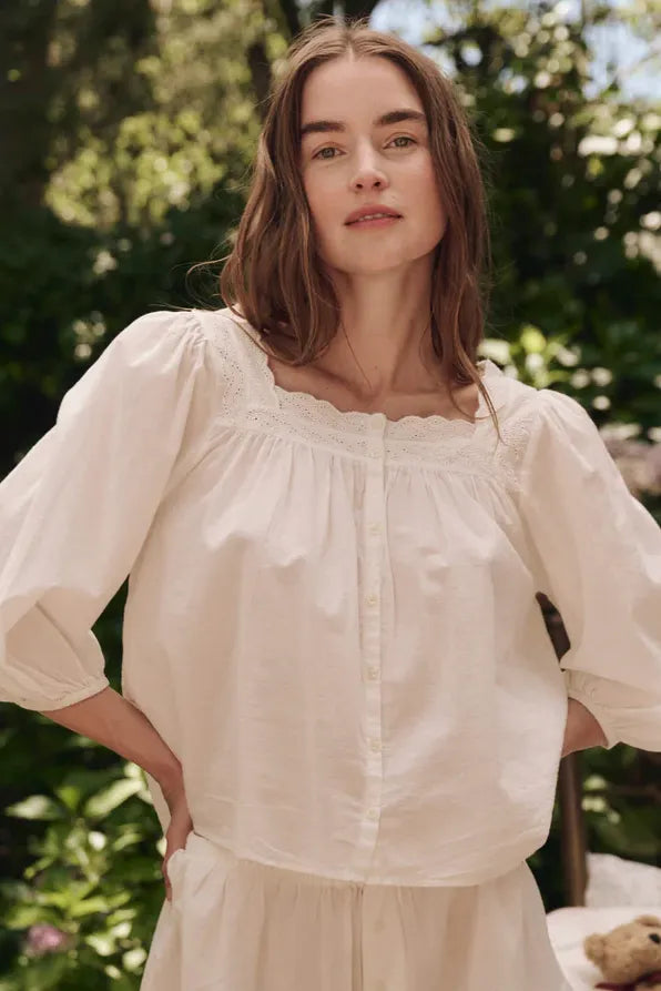 The Eyelet Button Sleep Top Sleepwear The Great