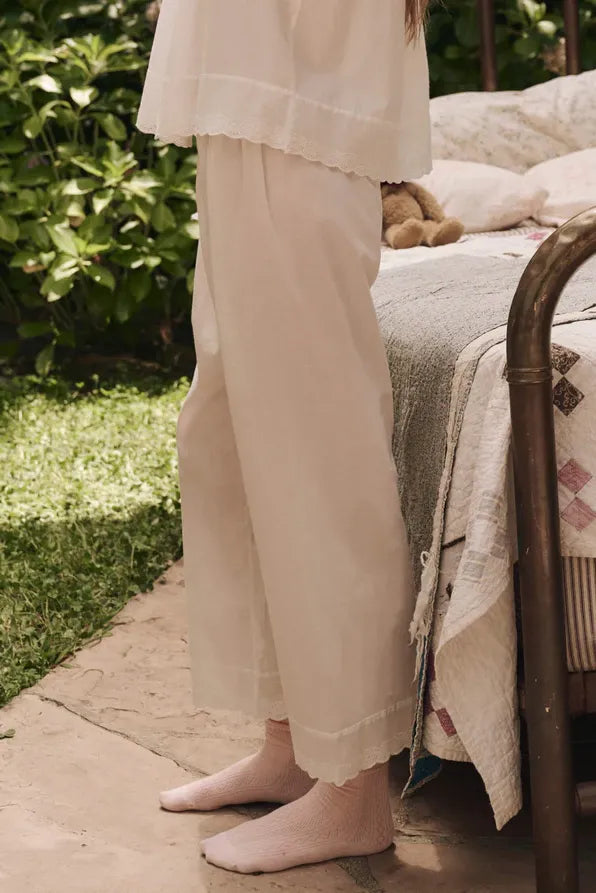 The Eyelet Easy Sleep Pant Sleepwear The Great