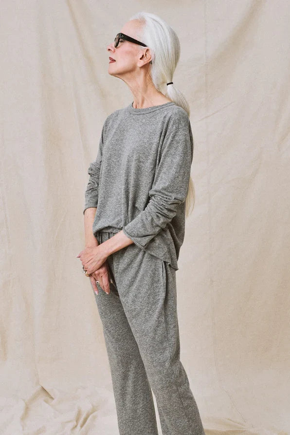 The Long Sleeve Crop Tee T-Shirts The Great   
