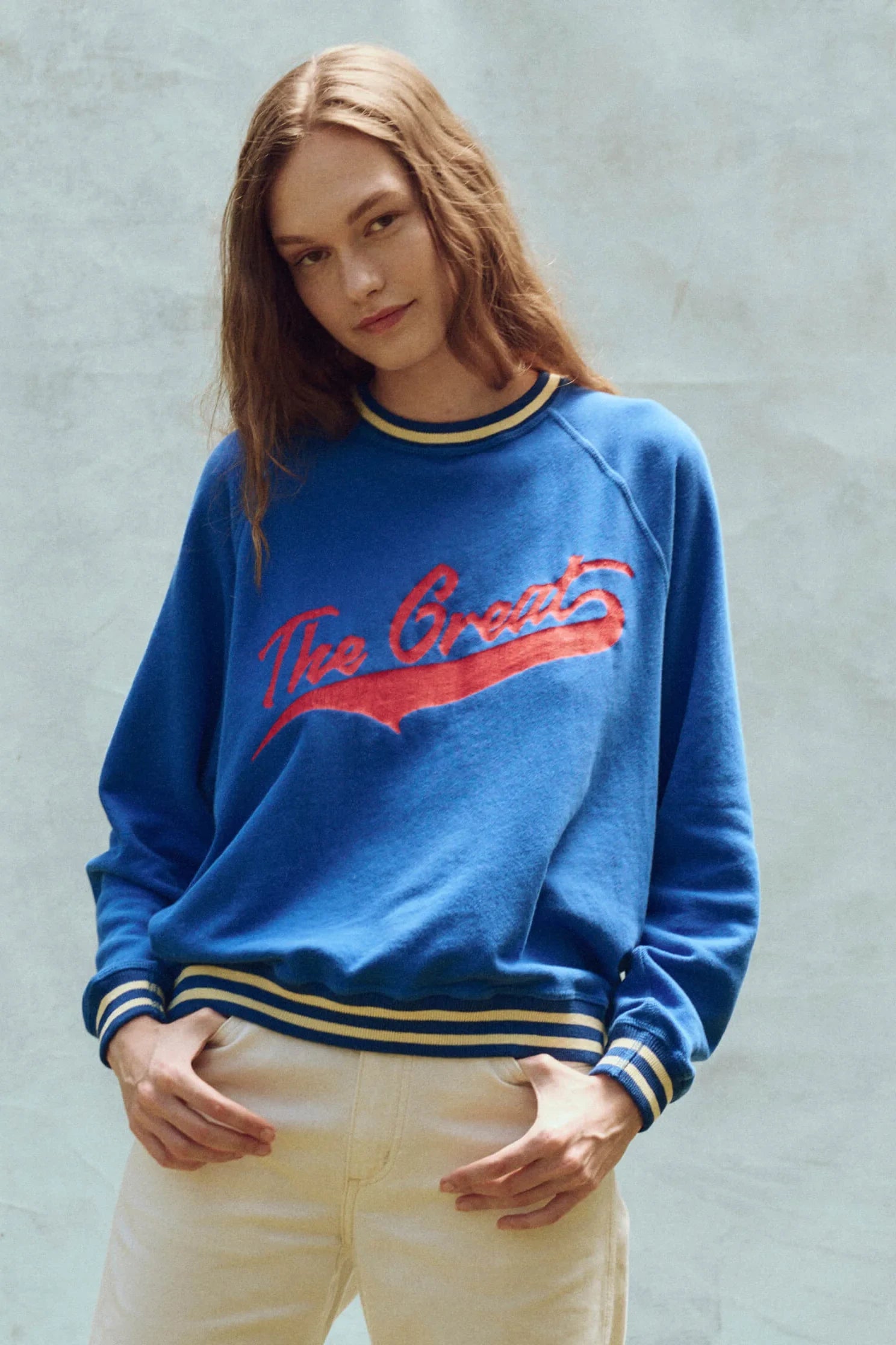 The Varsity College Sweatshirt Sweaters & Knits The Great