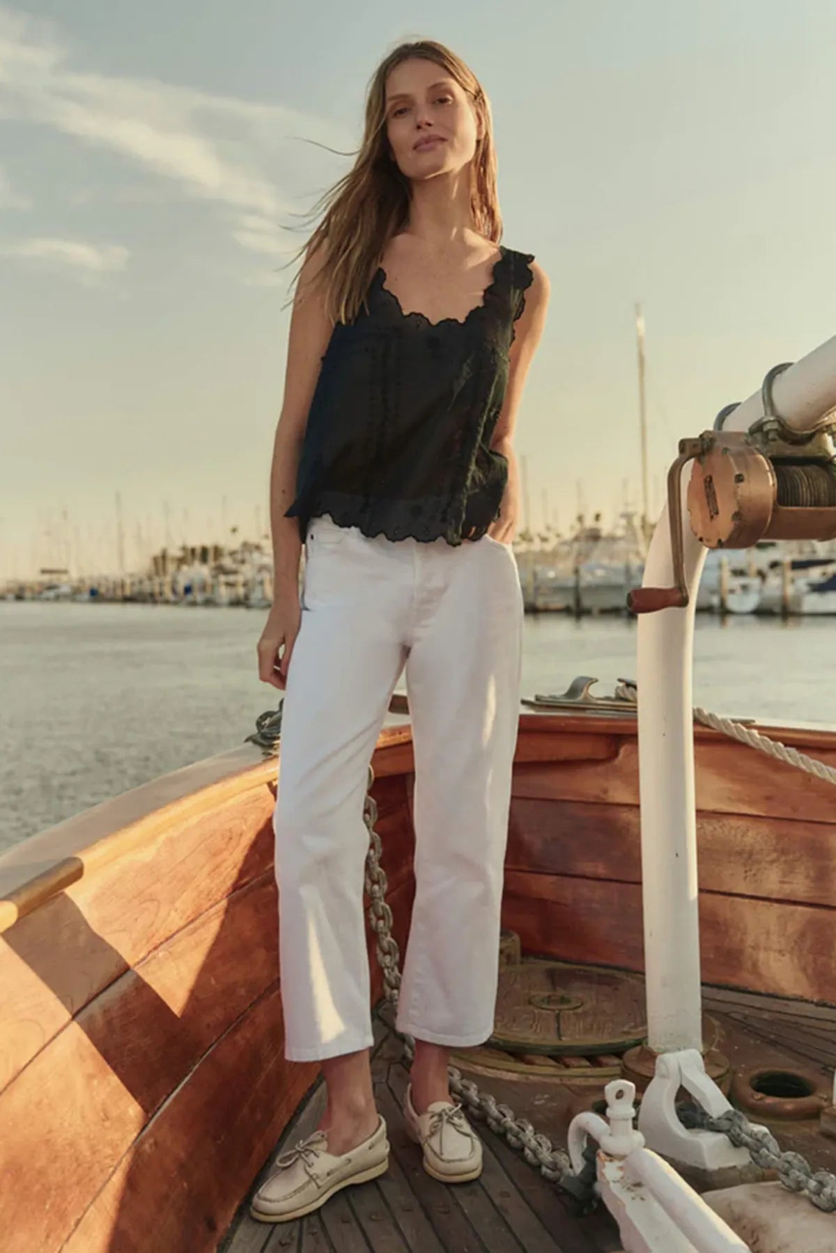 The Scalloped Eyelet Tank