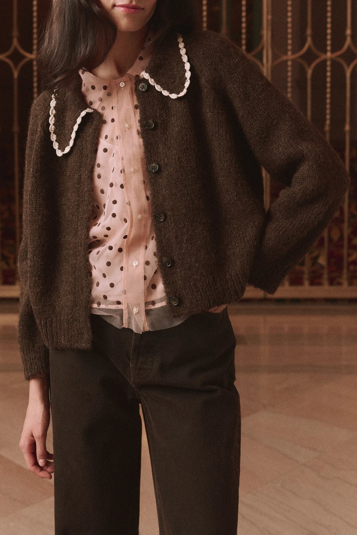 The Crochet Collar Cardigan
