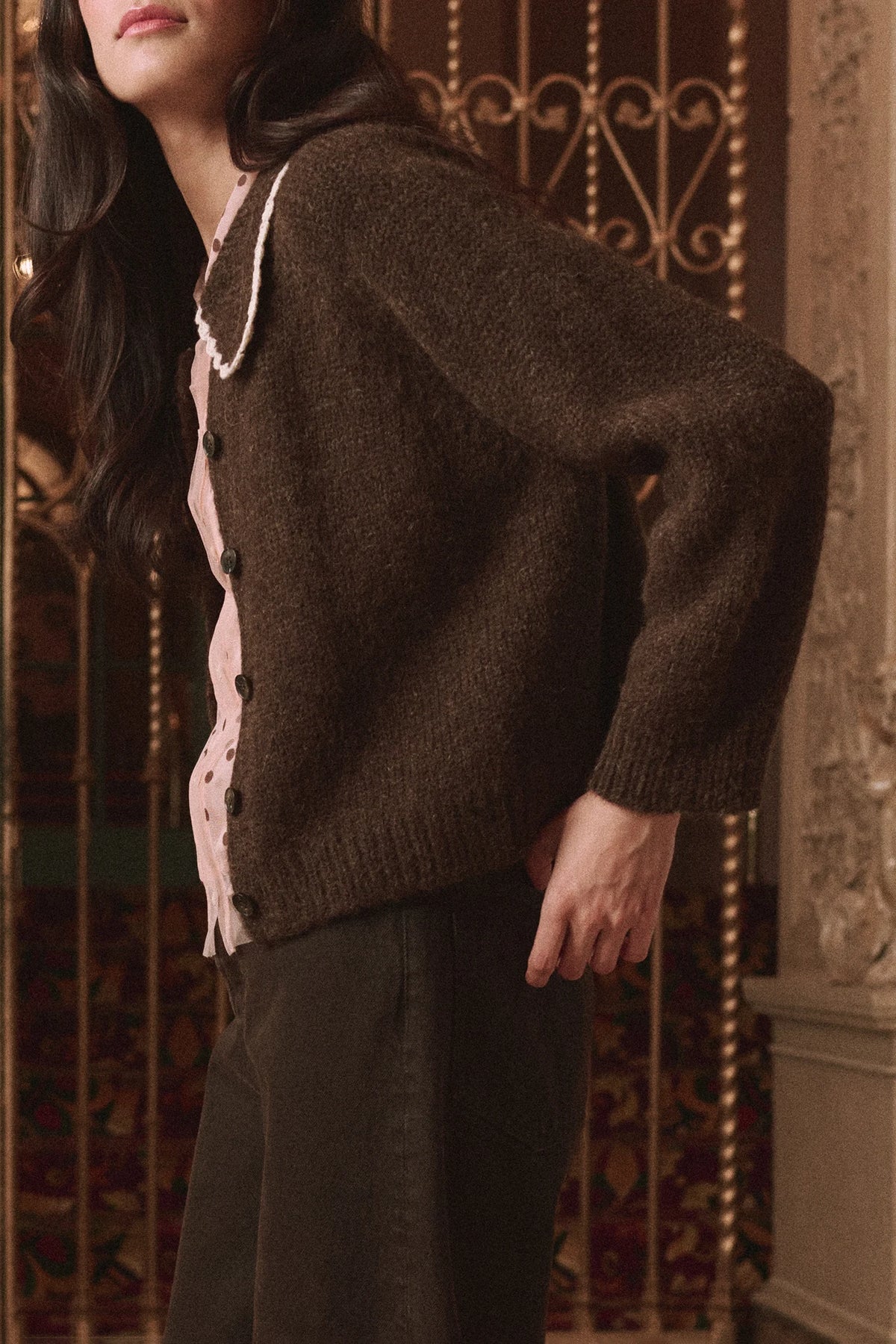 The Crochet Collar Cardigan