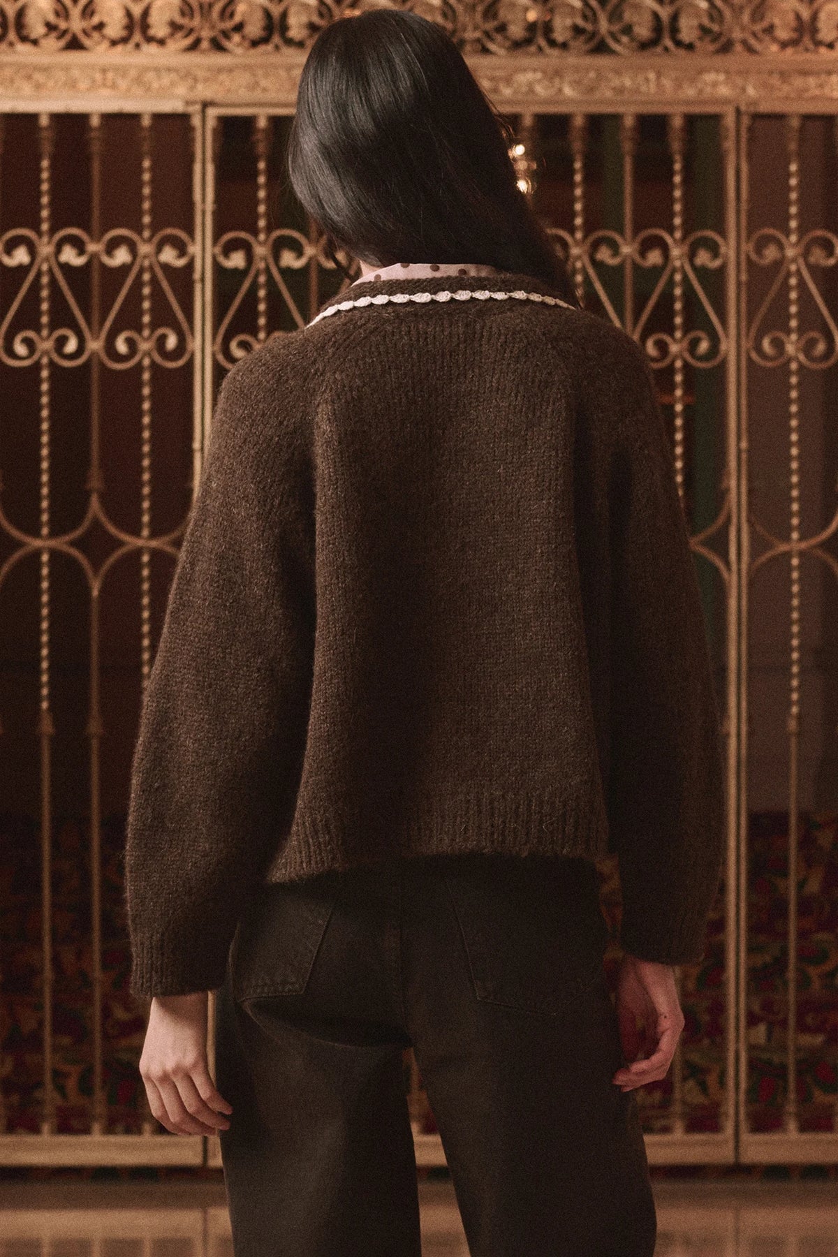 The Crochet Collar Cardigan