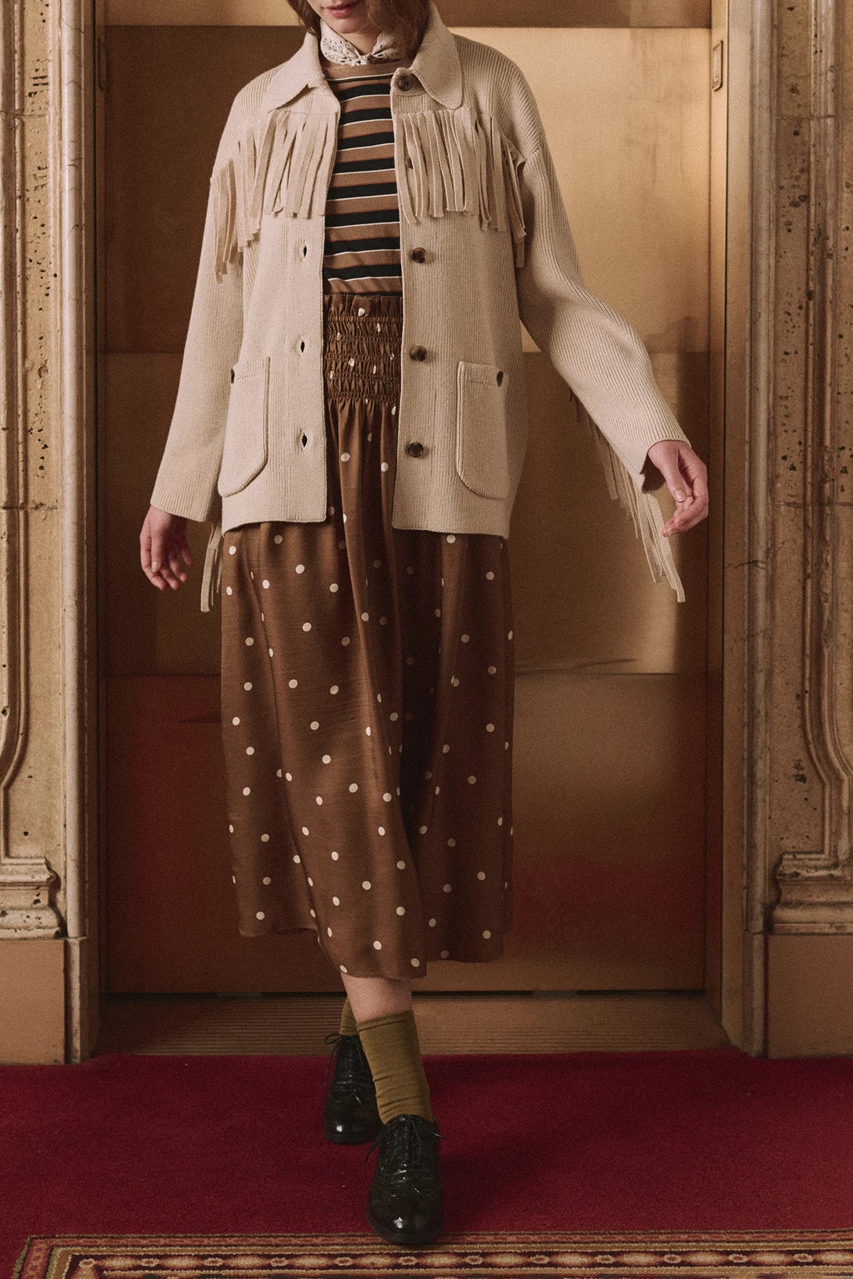 The Western Fringe Sweater Jacket