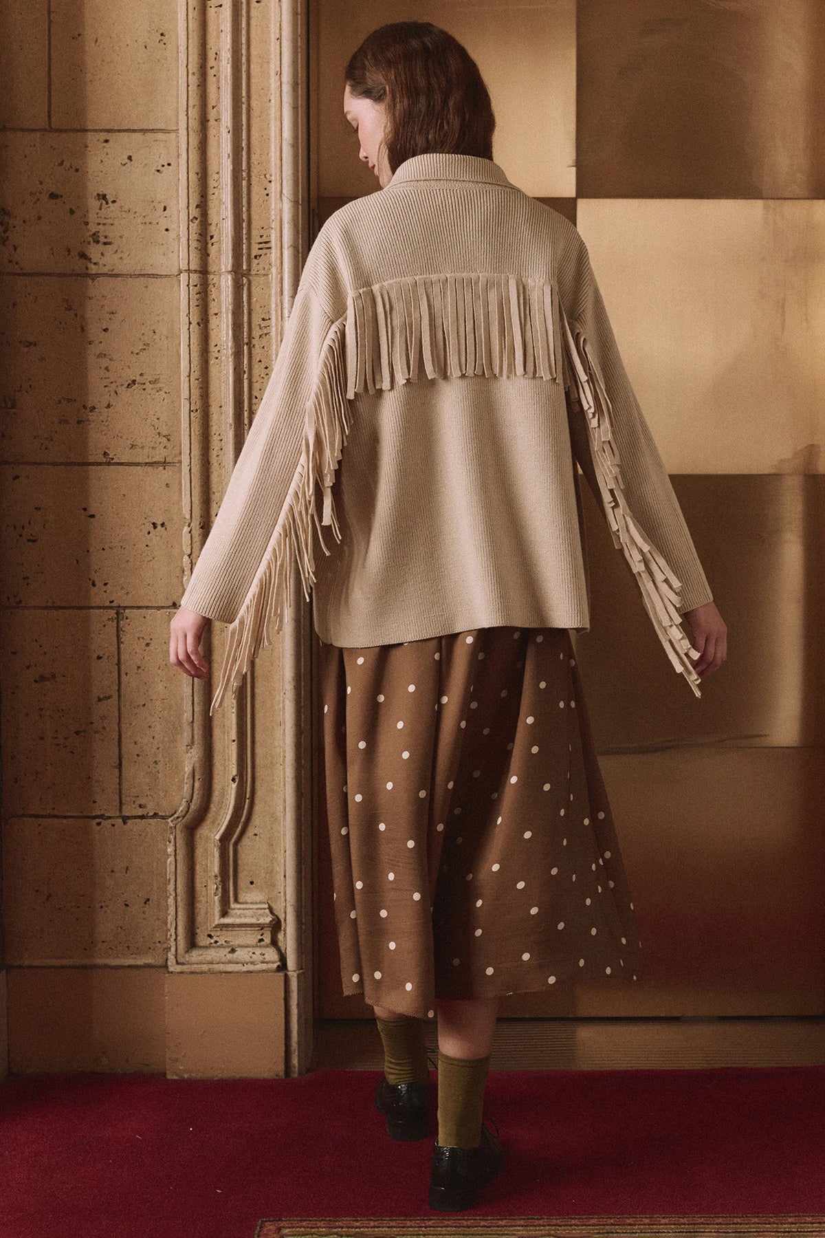 The Western Fringe Sweater Jacket