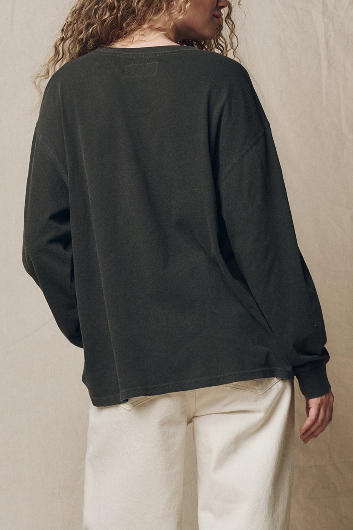 The Long Sleeve Relaxed Crew with Yin Yang Graphic