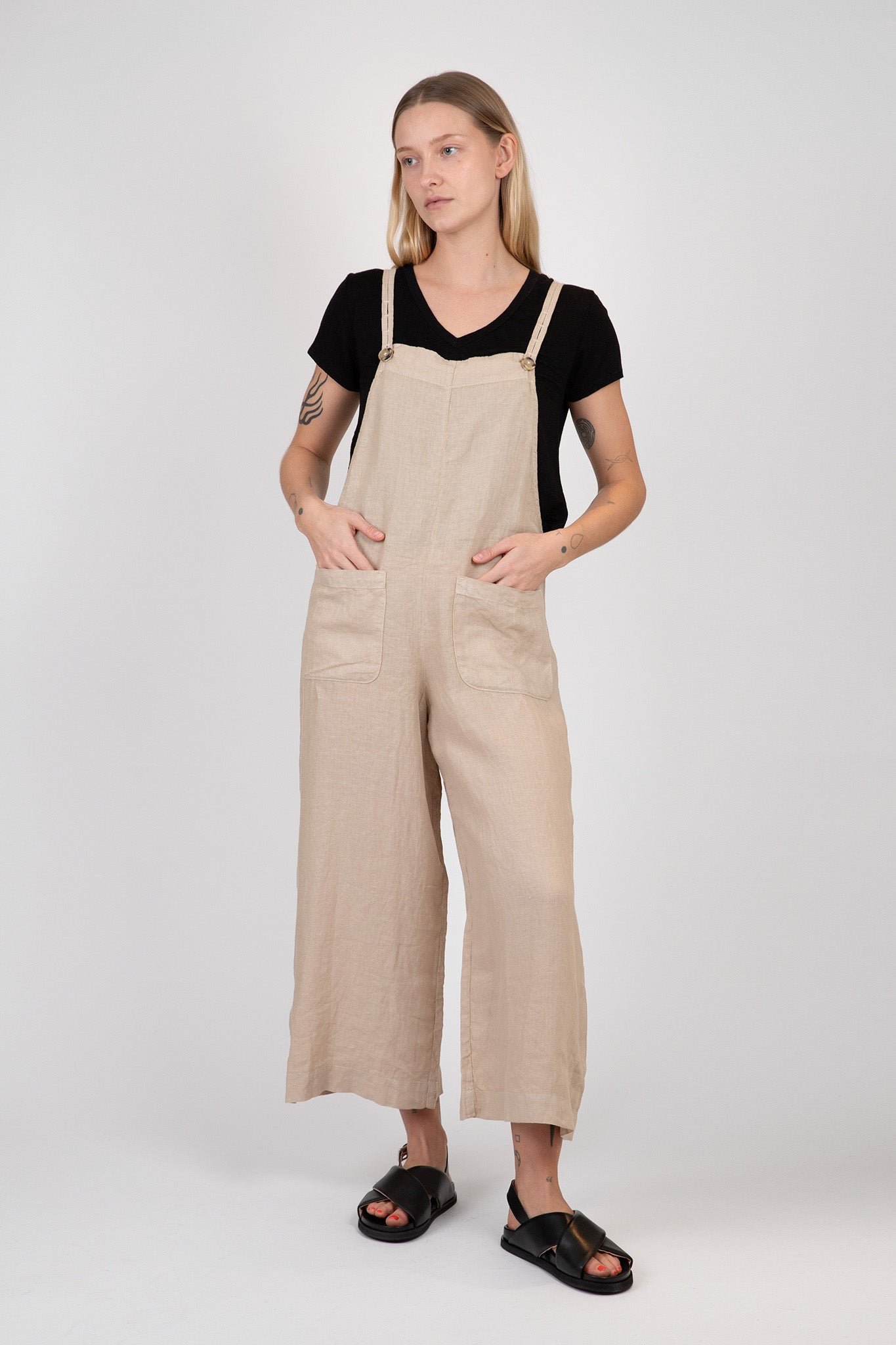 Isabel Linen Jumper Pants Velvet   
