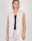 Bethan Linen Vest Jackets & Coats Velvet   