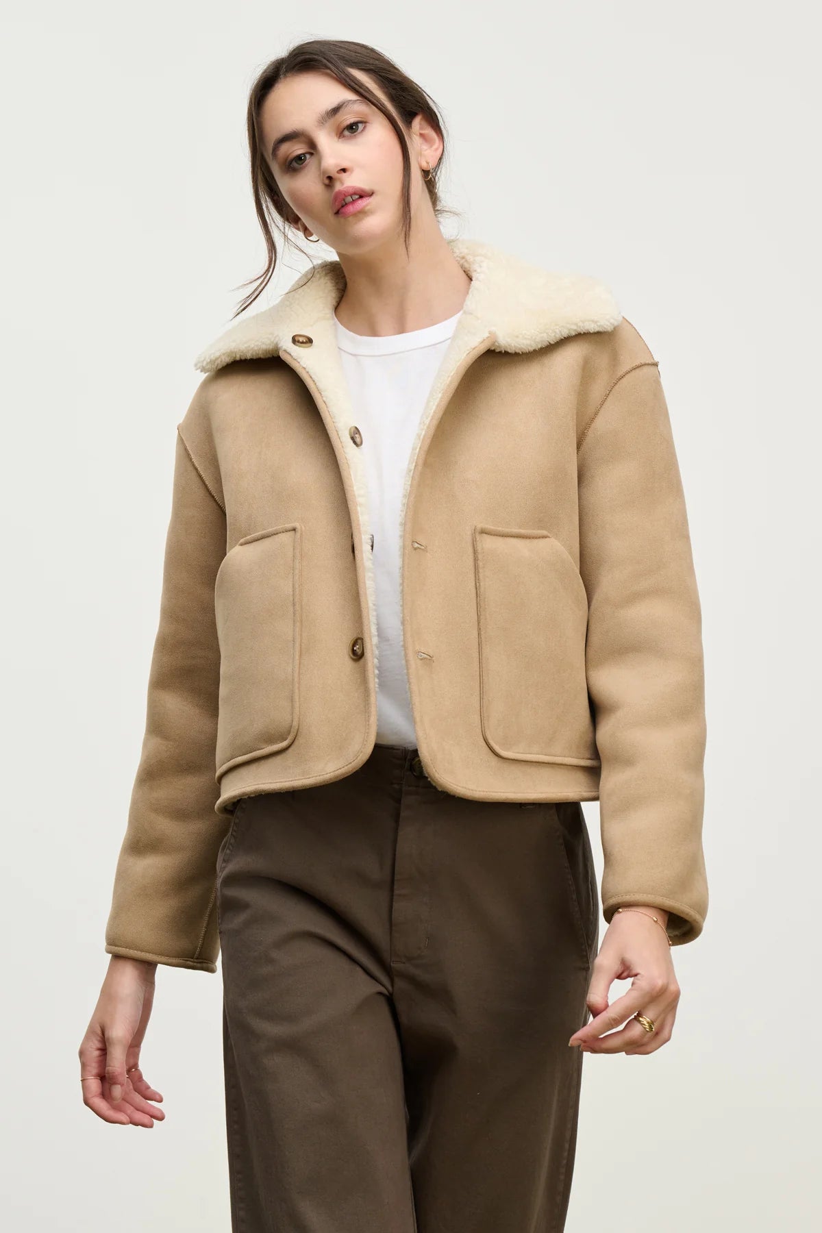 Amara Sherpa Reversible Jacket Jackets & Coats Velvet by Graham & Spencer