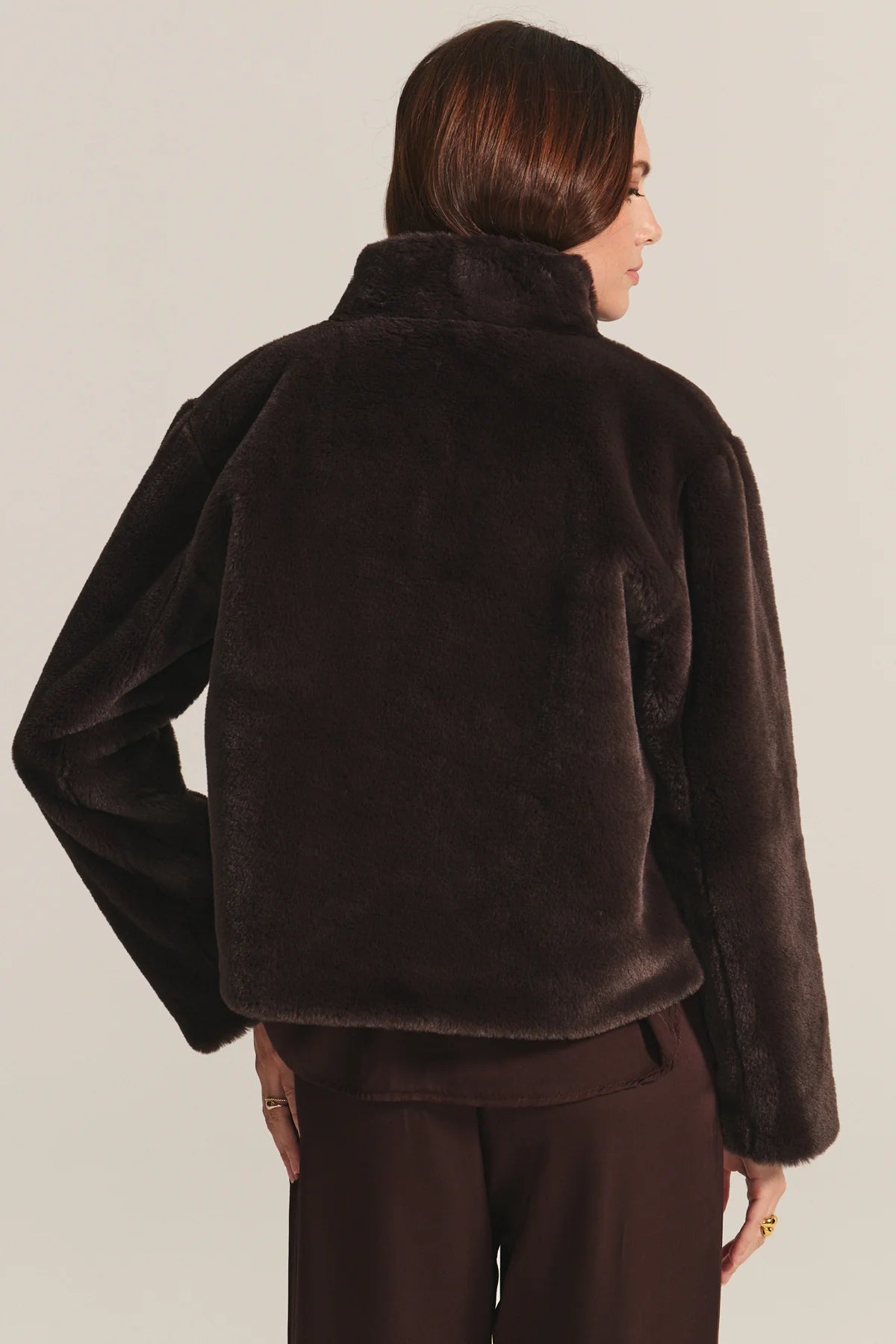 Sheena Luxe Faux Fur Jacket Jackets &amp; Coats Velvet by Graham &amp; Spencer