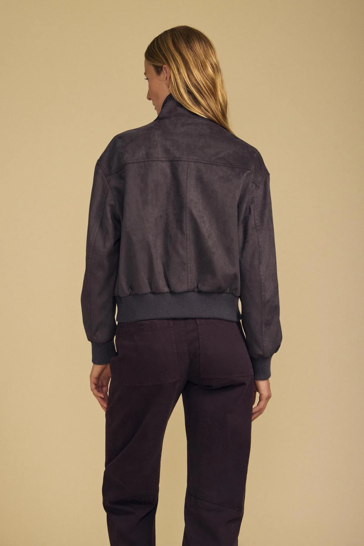 Quincy Faux Suede Bomber Jacket Jackets & Coats Velvet by Graham & Spencer