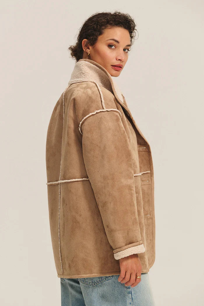 Shona Sherpa Reversible Jacket Jackets & Coats Velvet by Graham & Spencer