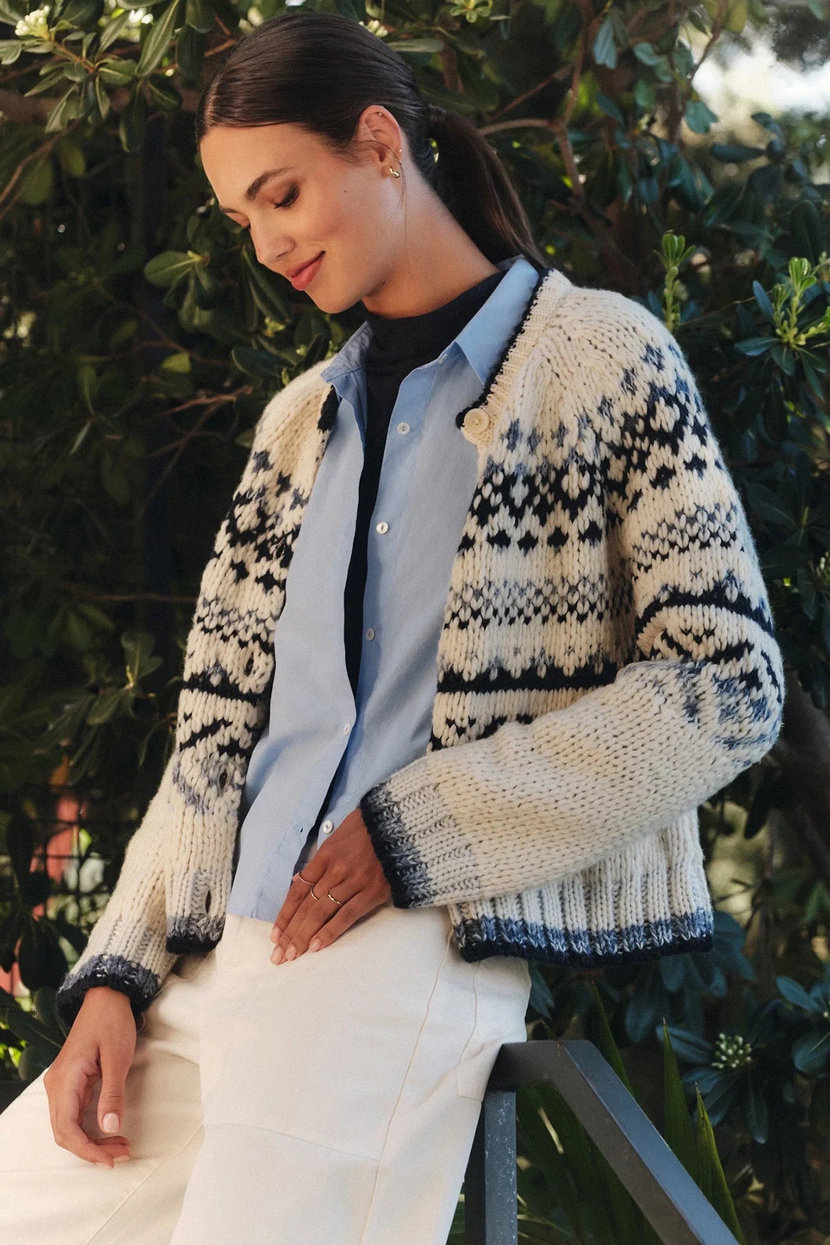 Tovah Fair Isle Cardigan Sweaters &amp; Knits Velvet by Graham &amp; Spencer