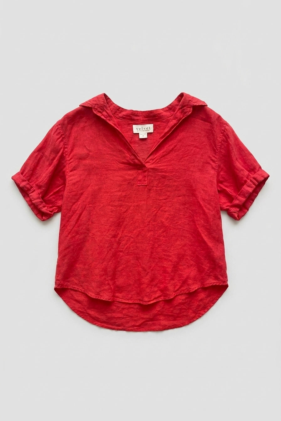 Vivica Linen Top Shirts & Tops Velvet by Graham & Spencer