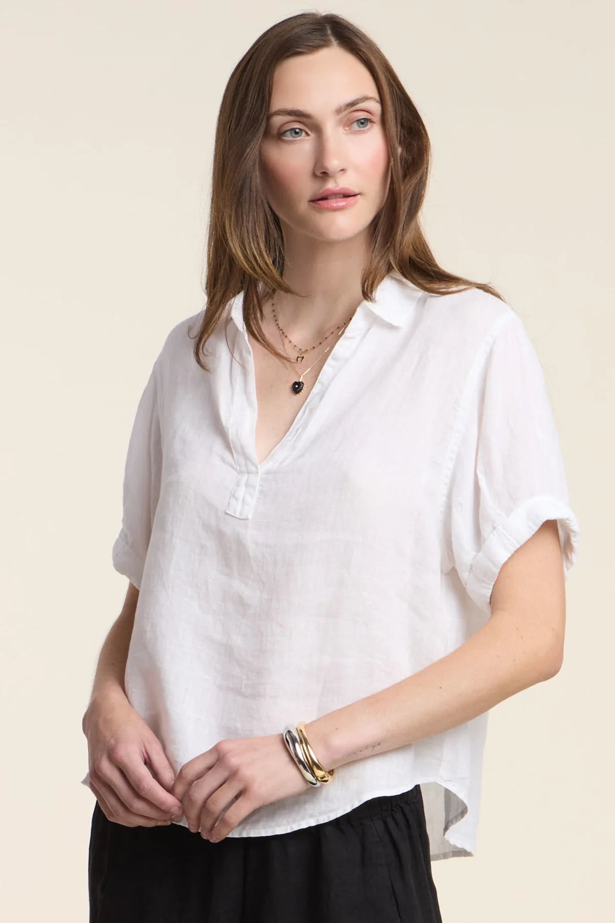 Vivica Linen Top Shirts & Tops Velvet by Graham & Spencer