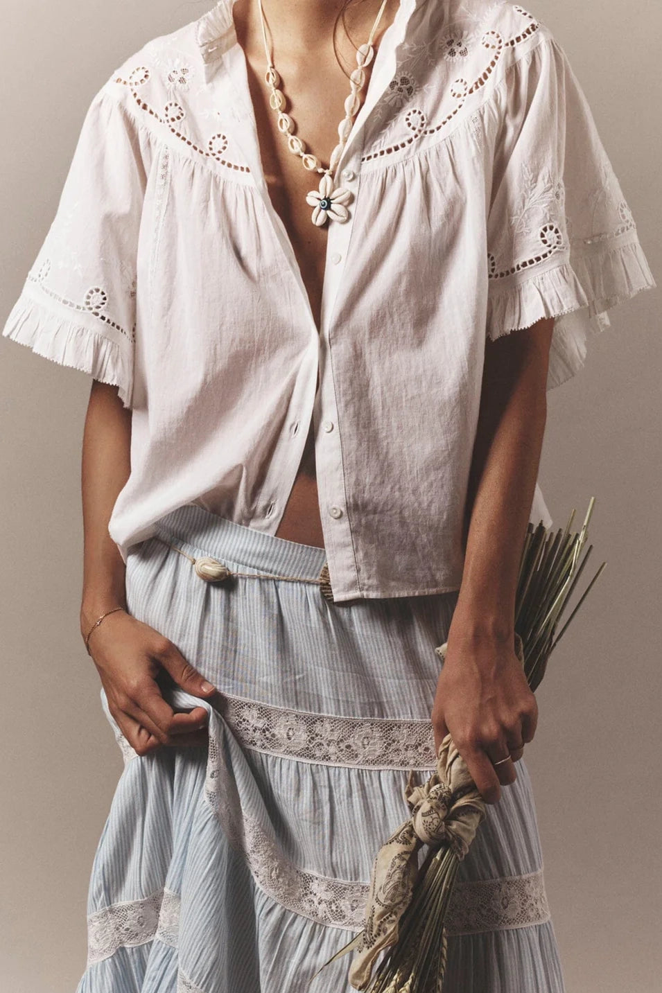 White Mae Shirt Shirts &amp; Tops Xirena