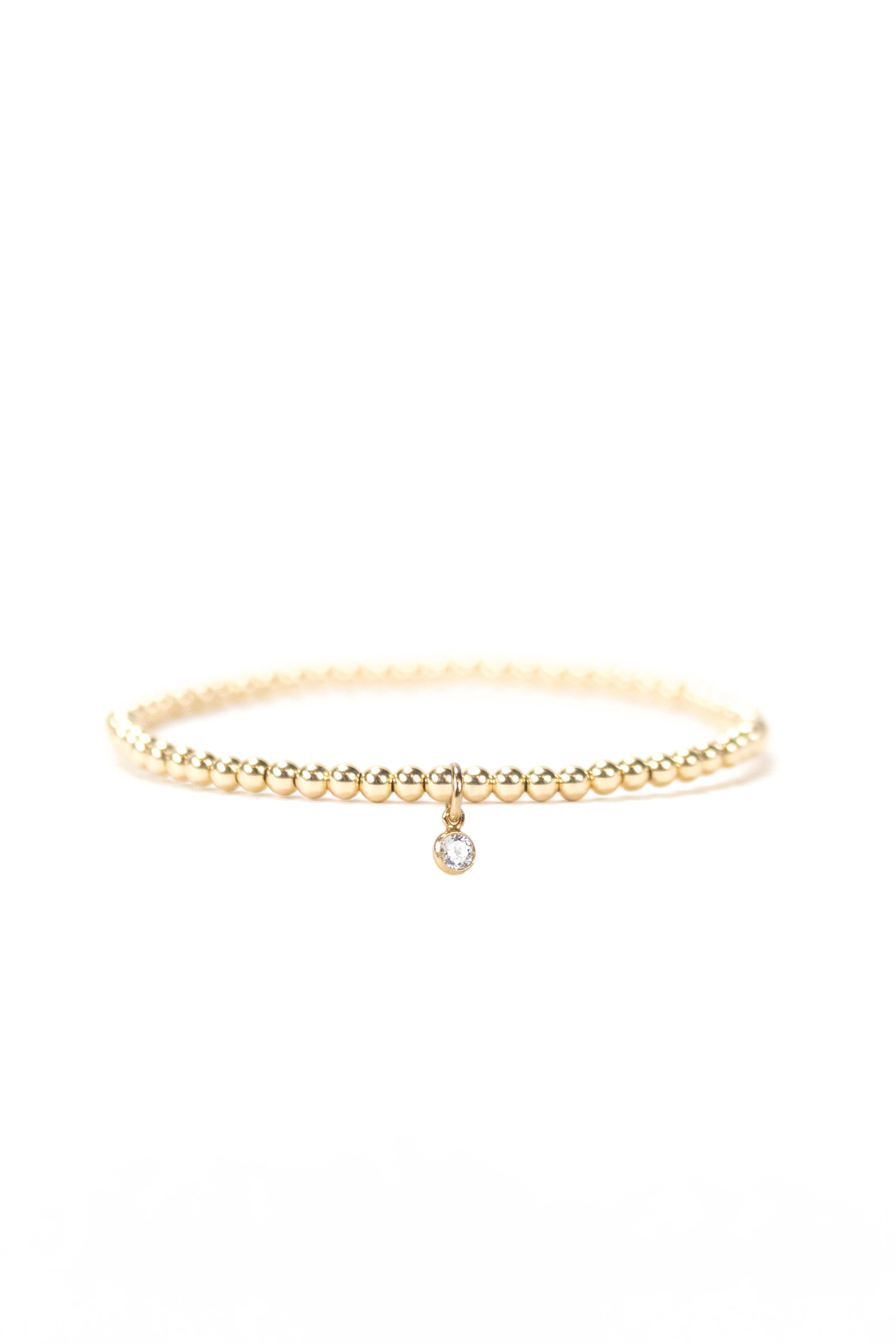 2.5mm CZ Beaded Bracelet