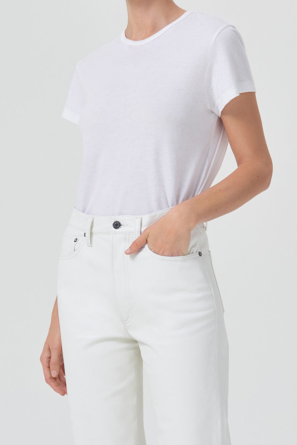 AGOLDE-Drew-Tee-White