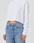 AGOLDE-Mason-Crop-Tee-White