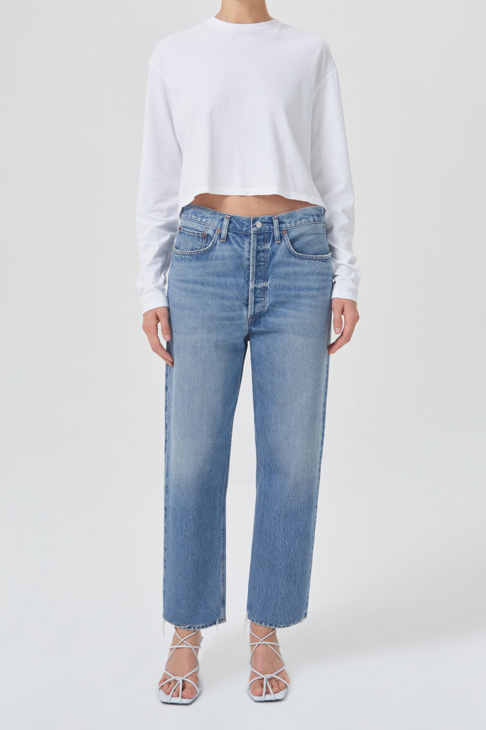AGOLDE-Mason-Crop-Tee-White