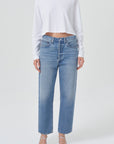 AGOLDE-Mason-Crop-Tee-White