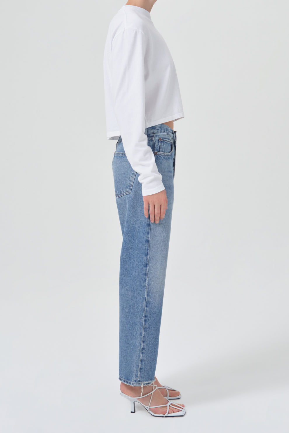 AGOLDE-Mason-Crop-Tee-White