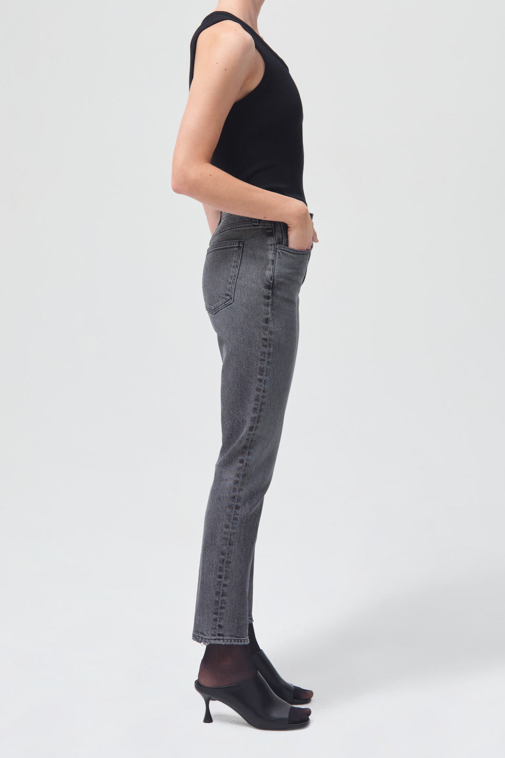 AGOLDE-Poppy-Tank-Black