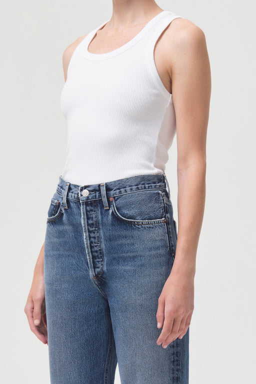 AGOLDE-Poppy-Tank-White
