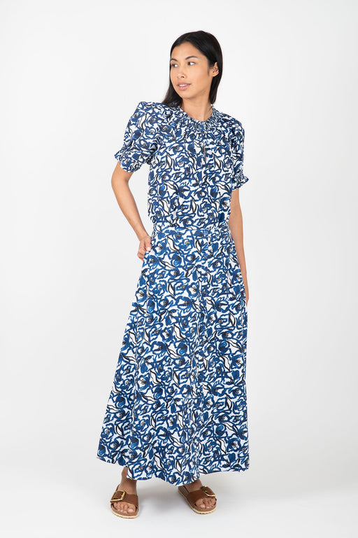 Apiece-Apart-Hisa-Skirt-Brushed-Floral-Indigo