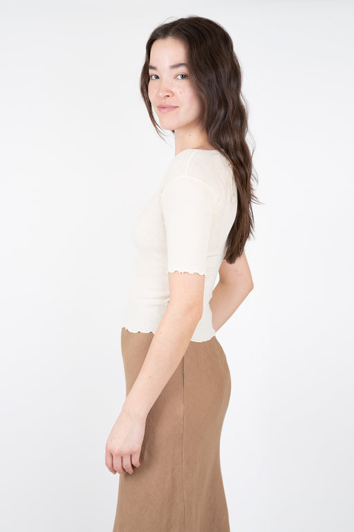 Baserange-Pama-3-4-Tee-Off-White