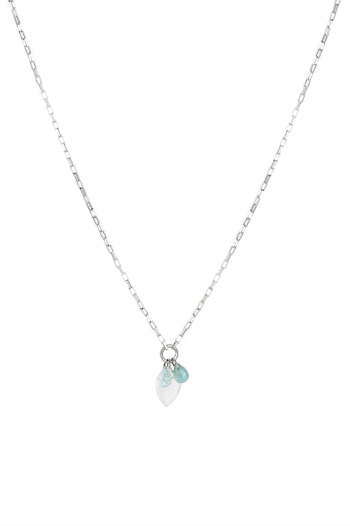 17" Stone Cluster Chain Necklace
