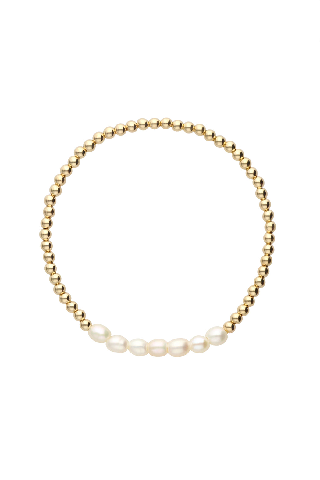 3mm Beaded Oval Pearl Bracelet