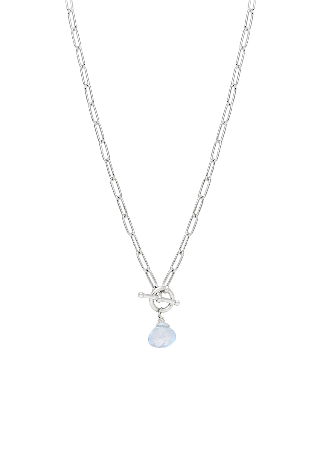 18" Small Paperclip Toggle Necklace