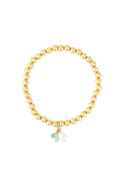 5mm Beaded Pearl Stone Cluster Bracelet