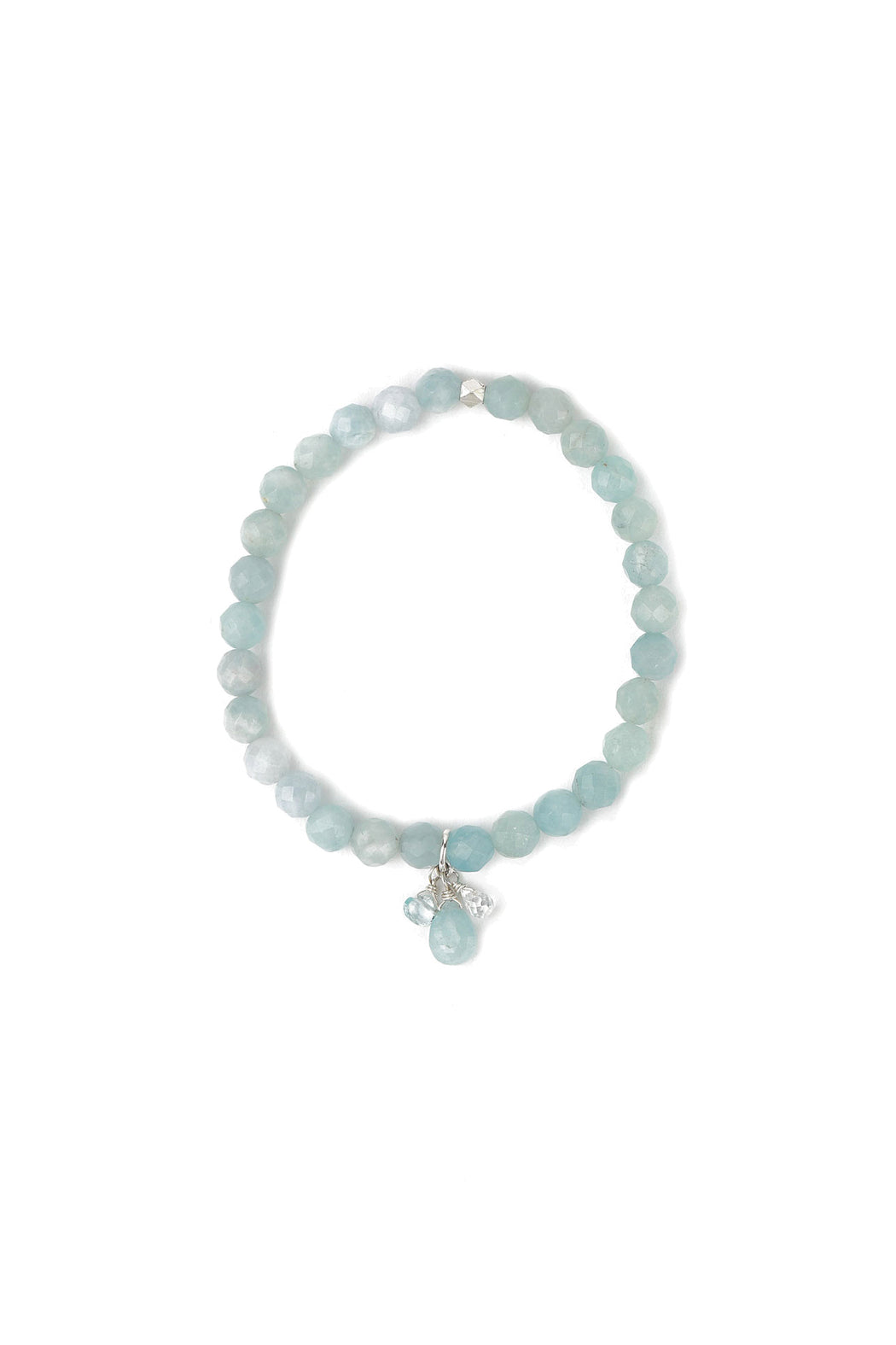 6mm Faceted Stone Drop Bracelet