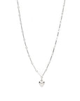 Bar Link Puffy Heart Necklace
