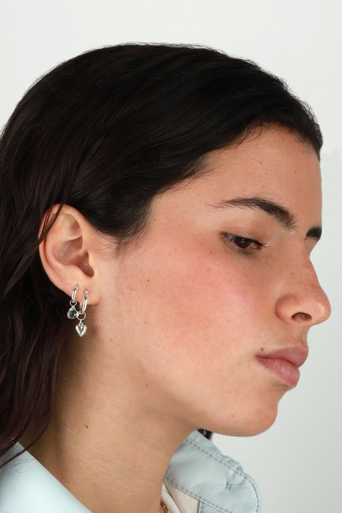 10mm Stone Drop Hoop