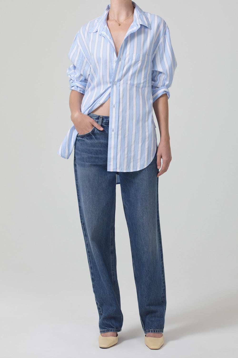    Citizens-of-Humanity-Kayla-Shirt-Geneve-Stripe