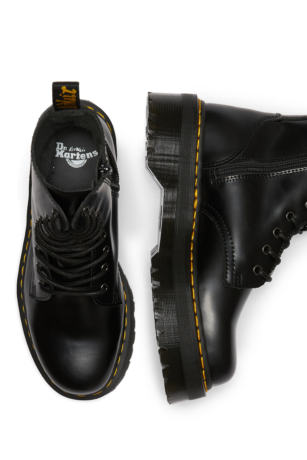 Dr Martens Jadon Smooth Leather Platform Boot Black