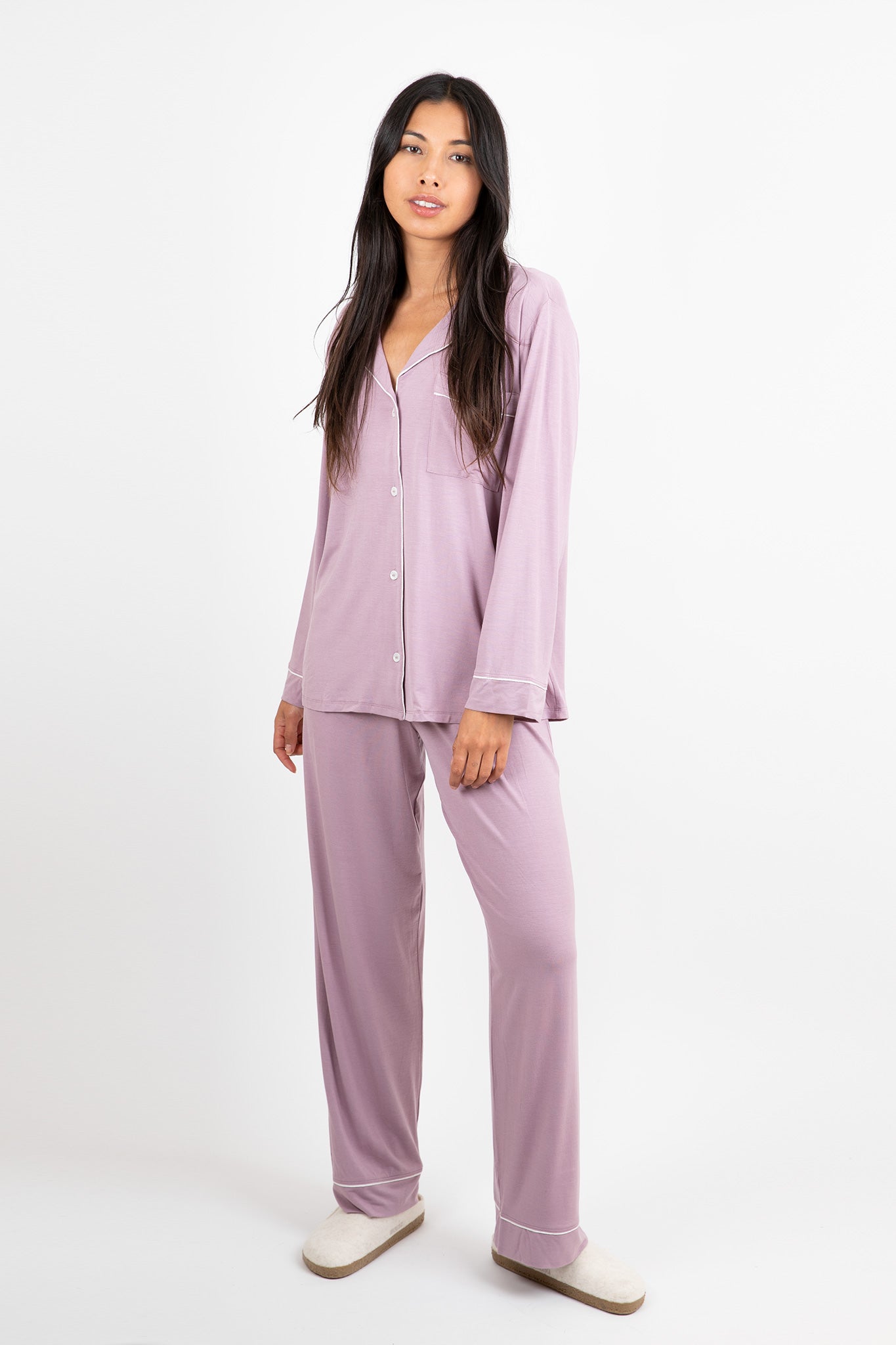 Eberjey-Gisele-Long-PJ-Set-Amethyst-Ivory