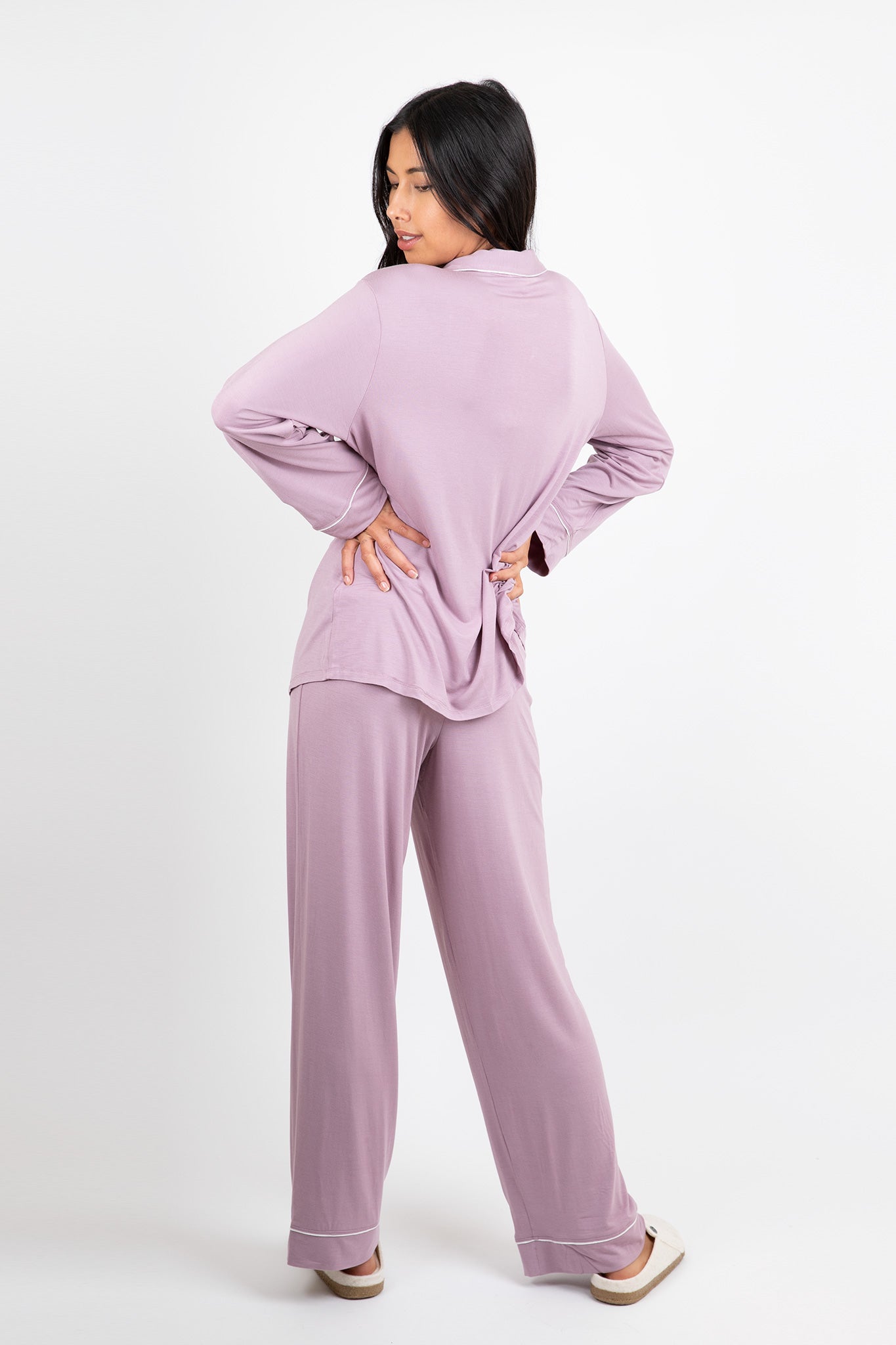 Eberjey-Gisele-Long-PJ-Set-Amethyst-Ivory