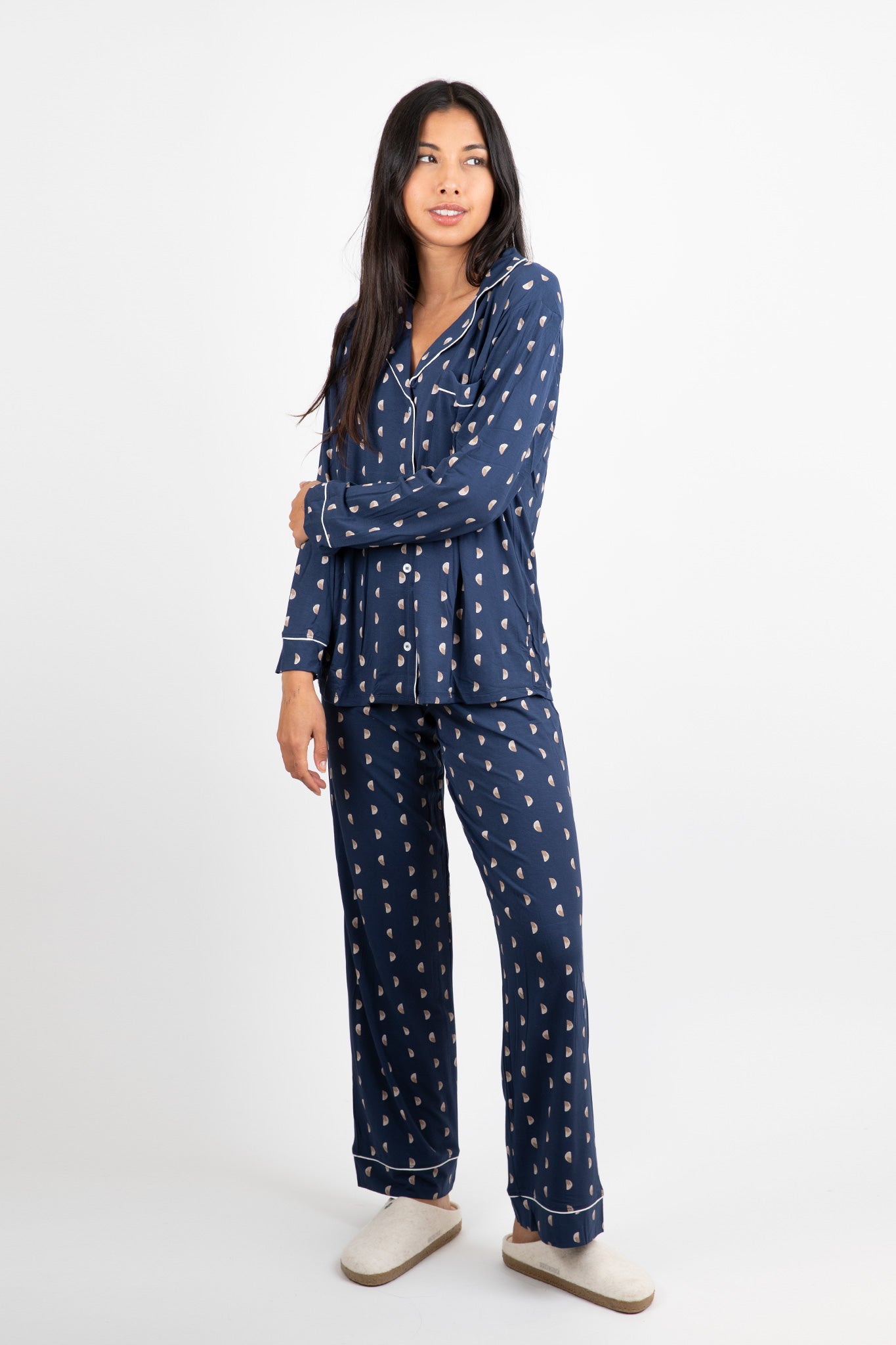 Eberjey-Gisele-Long-PJ-Set-Moonlight-Navy-Ivory