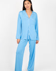 Eberjey-Gisele-TENCEL-Modal-Long-PJ-Set-Azure-Ivory