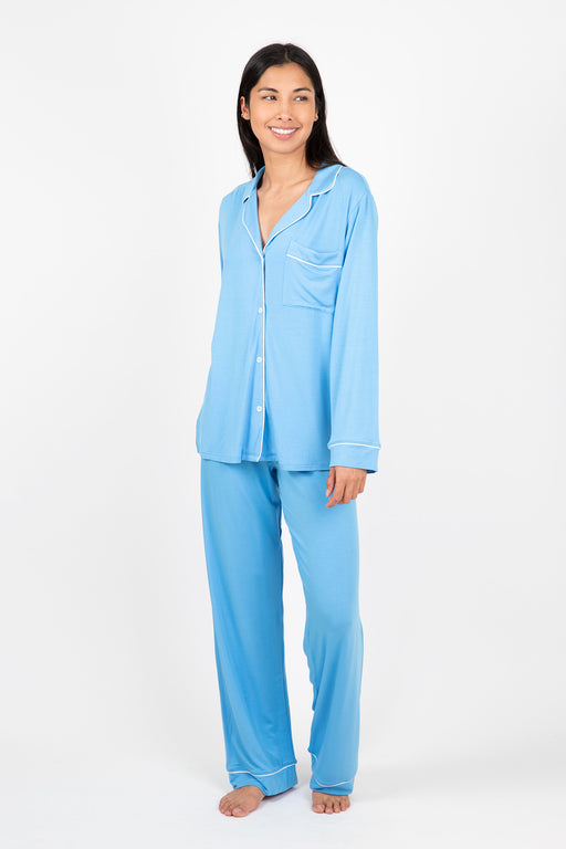 Eberjey-Gisele-TENCEL-Modal-Long-PJ-Set-Azure-Ivory