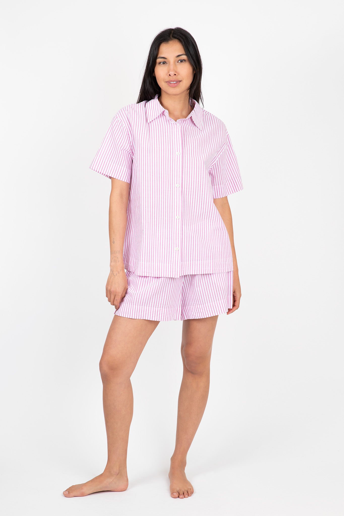 Eberjey-Organic-Sandwashed-Cotton-Printed-Short-PJ-Set-Rose-Cloud-Stripe