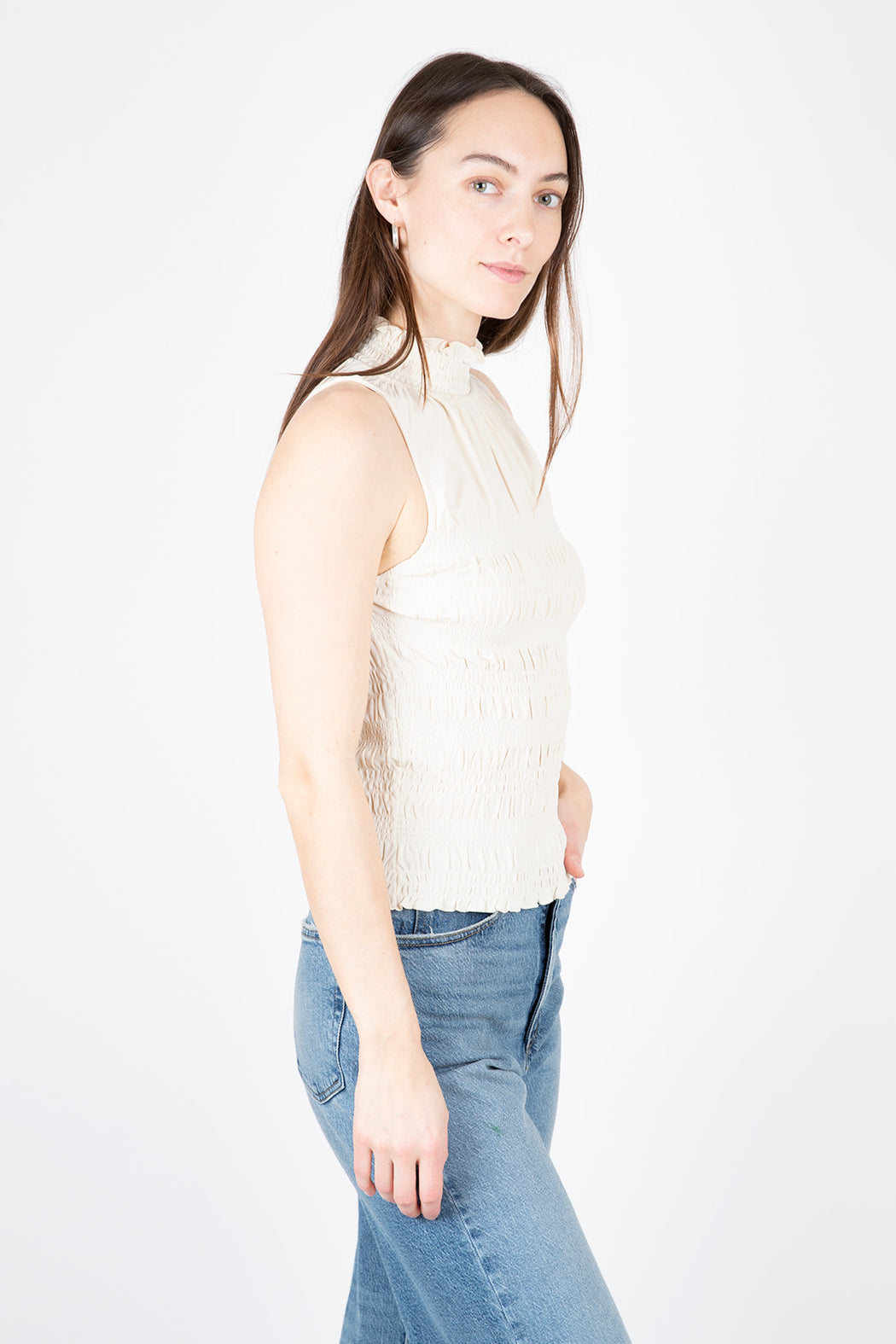 FRAME-Smocked-Knit-Halter-Top-Bone
