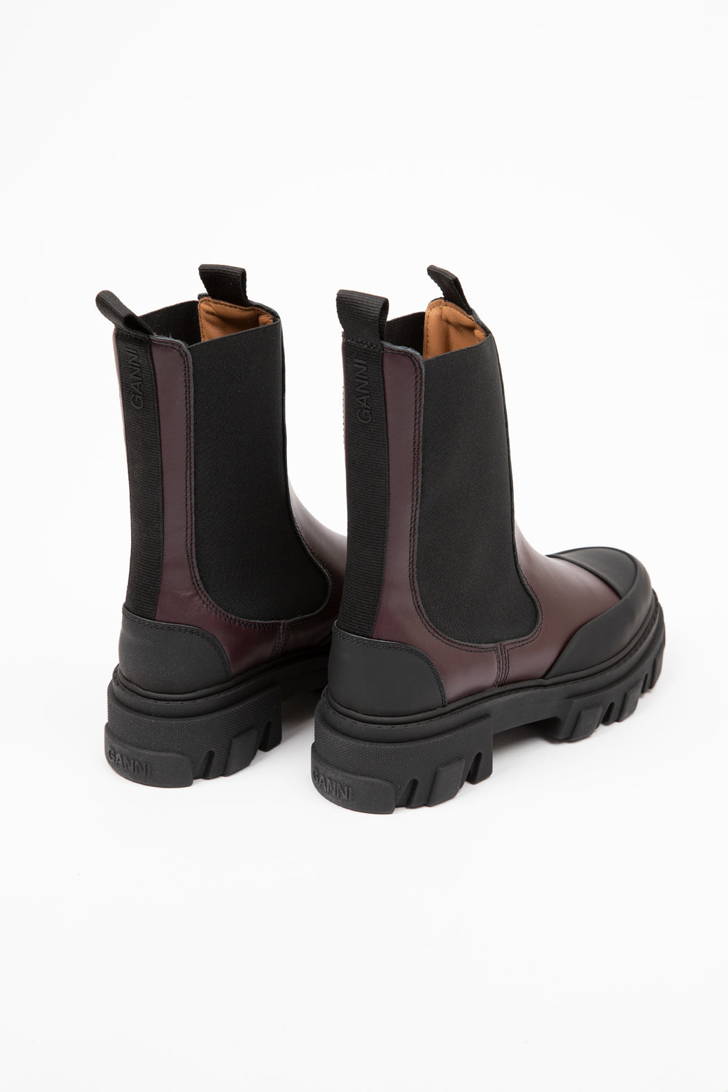    Ganni-Cleated-Mid-Chelsea-Boots-Burgundy
