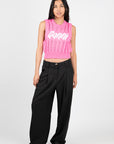 Ganni-Drapey-Melange-Loose-Pleat-Pants-Black