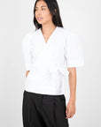 Ganni-Drapey-Wrap-Blouse-White